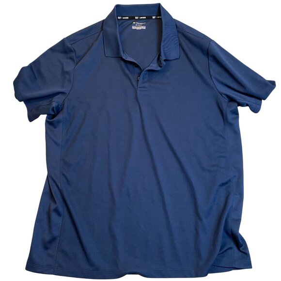 Tek Gear Mens Polo Shirt XL Blue Drytek Recycled Polyester Lightweight Performan - Picture 1 of 7
